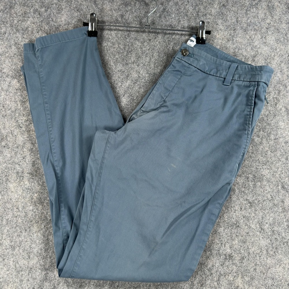 Birddogs Pants Mens 33x30 (Tag 34x32) Blue Stretch Chino Casual Golf Tech